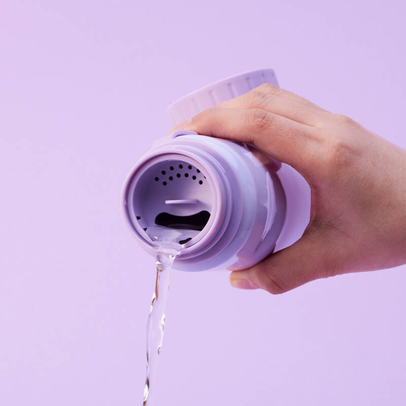 Bình Nước LocknLock 500ml Đổi Màu Theo Nhiệt Độ, Thép Không Gỉ 2 màu (Tím, Mint) LHC7005 image number null